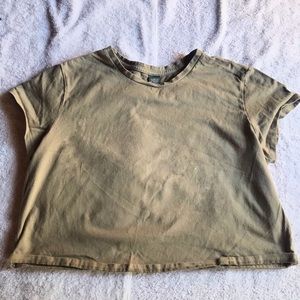 Wild Fable army green crop top